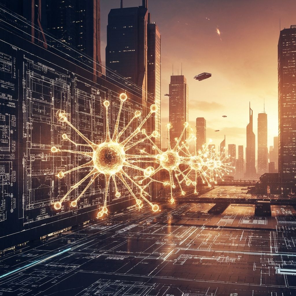 Abstract visualization of AI neural networks